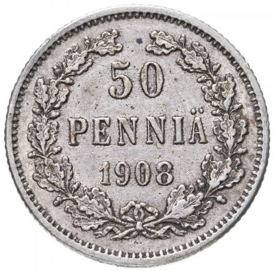 купить 50 пенни (pennia) 1908 L