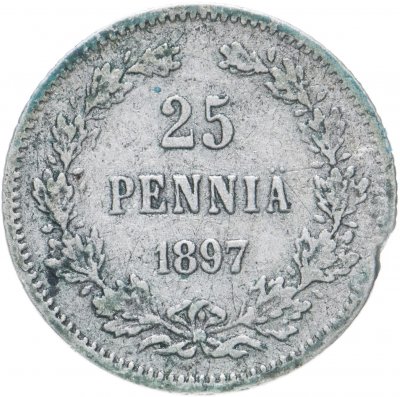 купить 25 пенни 1897 L, монета для Финляндии