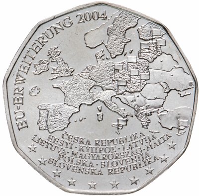 купить Австрия 5 евро (euro) 2004 Расширение Евросоюза