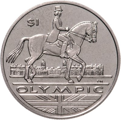купить Британские Виргинские острова 1 доллар (dollar) 2012 "XXX летние Олимпийские Игры, Лондон 2012 - конный спорт"