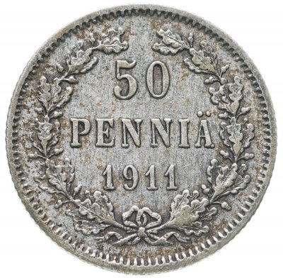 купить 50 пенни 1911 L (монета для Финляндии в составе Российской Империи)