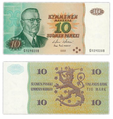 купить Финляндия 10 марок 1980 (Pick 111a) Без литеры