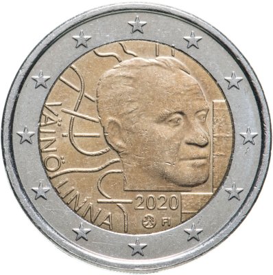 купить Финляндия 2 евро (euro) 2020 "100 лет со дня рождения Вяйнё Линна"