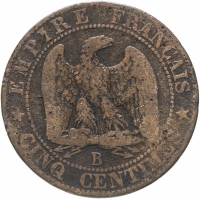 купить Франция 5 сантимов (centimes) 1856 B