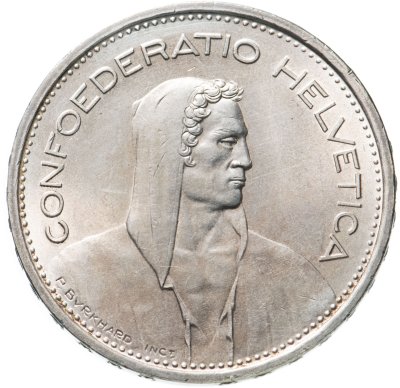 купить Швейцария 5 франков (francs) 1967
