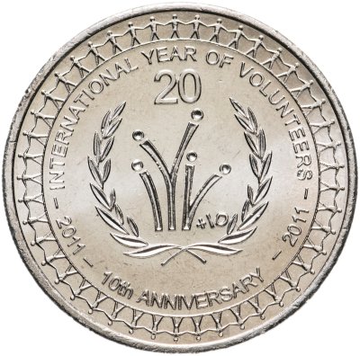 купить Австралия 20 центов (cents) 2011 "Международный год волонтеров"