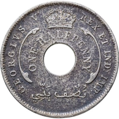 купить Британская Западная Африка 1/2 пенни (penny) 1920 знак монетного двора: "H" - Хитон, Бирмингем