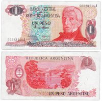 купить Аргентина 1 песо аргентино 1983-1984 (Pick 311a(1)