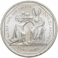 Купить ФРГ 10 марок 2000 "1200 лет Собору в Аахене" (G)