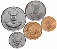 купить Тонга набор 5 монет 2002 - 2005 ФАО