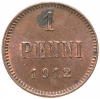 купить 1 пенни (penny) 1912, монета для Финляндии