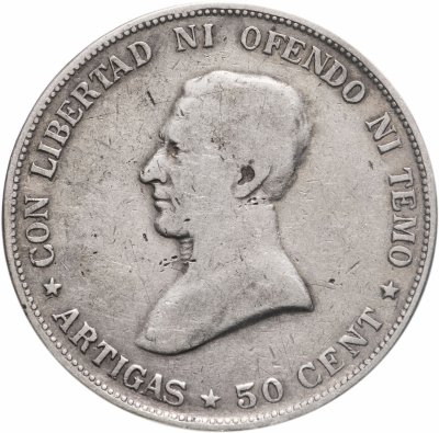 купить Уругвай 50 сентесимо (centesimos) 1917