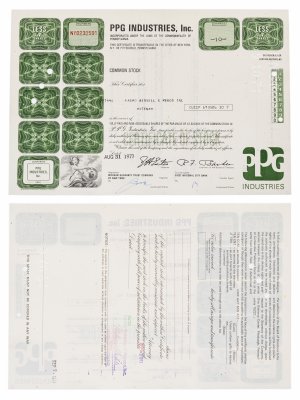 купить Акция США PPG INDUSTRIES, INC 1971 г.