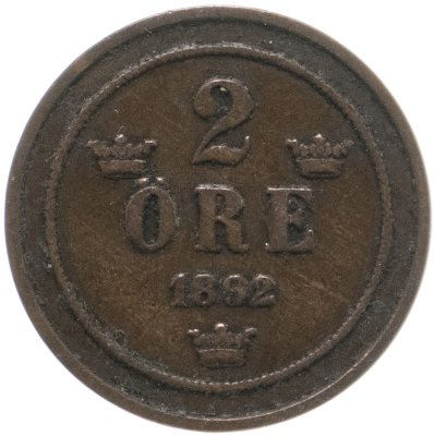 купить Швеция 2 эре (ore) 1892