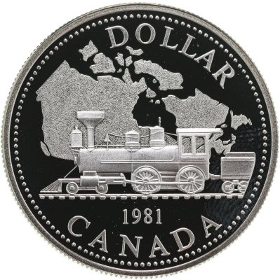 купить Канада 1 доллар (dollar) 1981 100 лет Трансконтинентальной железной дороге