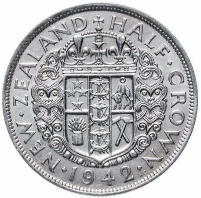 купить Новая Зеландия 1/2 кроны (crown) 1942