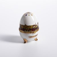 купить Шкатулка в виде пасхального яйца с видами Москвы, фарфор, деколь, Россия, 2000-2015 гг.