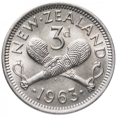 купить Новая Зеландия 3 пенса (pence) 1963