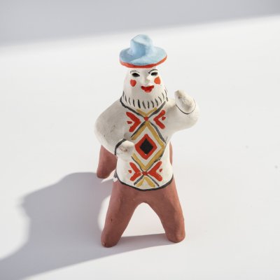 купить Глиняная игрушка "Китоврас (кентавр) Полкан", глина, ручная роспись, Каргопольская игрушка, СССР, 1970-1990 гг.