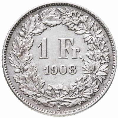 купить Швейцария 1 франк (franc) 1908