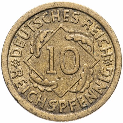 купить Германия 10 рейхспфеннигов 1924-1936 F