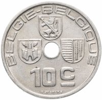 Купить Бельгия 10 сантимов (centimes) 1939