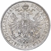 Купить Австрия 1 флорин (florin) 1861 "A"
