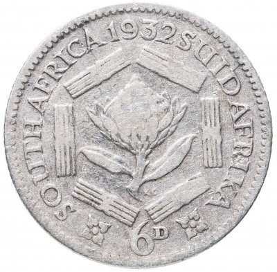 купить ЮАР 6 пенсов (pence) 1932