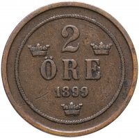 купить Швеция, 2 эре (ore) 1899