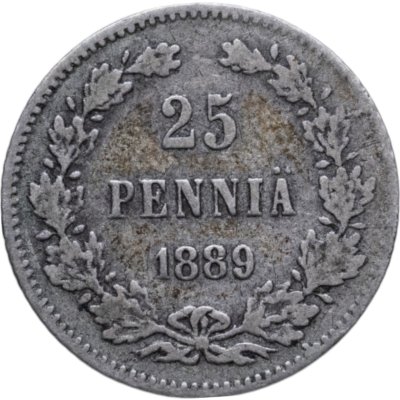 купить 25 пенни (pennia) 1889 L Российская Финляндия