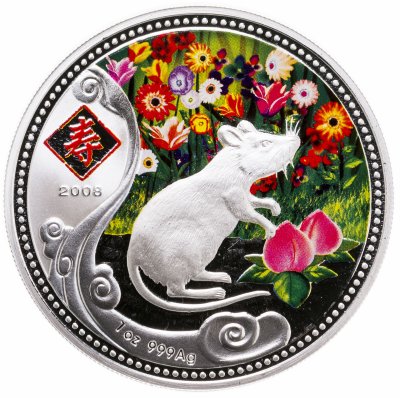 купить Остров Ниуэ 1 доллар 2008 Proof "Год крысы-восточный календарь"