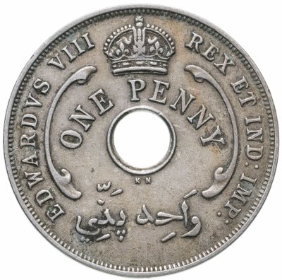 купить Британская Западная Африка 1 пенни (penny) 1936 KN Эдуард VIII