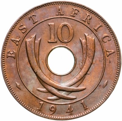купить Британская Восточная Африка 10 центов (cents) 1941