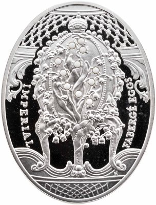 купить Остров Ниуэ 2 доллара 2010 "Яйца Фаберже. Ландыши" с сертификатом
