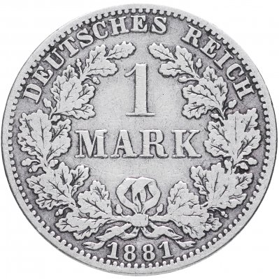 купить Германия 1 рейх марка 1881 "А"