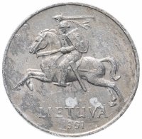 Купить Литва 5 центов (centai) 1991