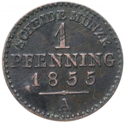купить Германия 1 пфенниг (pfenning) 1855 A
