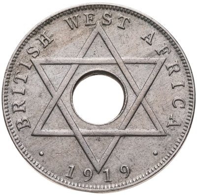 купить Британская Западная Африка 1/2 пенни (penny) 1919 H знак монетного двора: "H" - Хитон, Бирмингем
