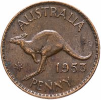 купить Австралия 1 пенни 1953 Без точки после "AUSTRALIA"