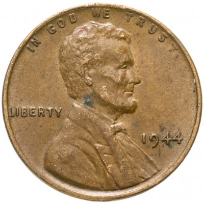 купить США 1 цент (cent) 1944 без обозначения монетного двора