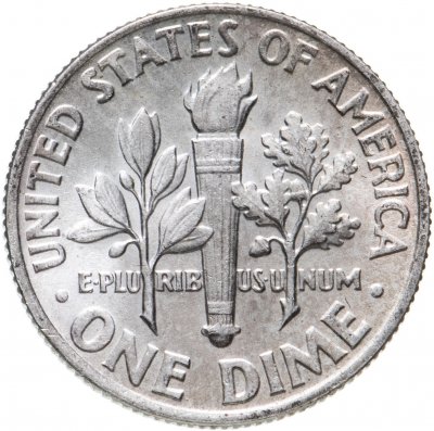 купить США 10 центов (дайм, one dime) 1964 Silver Roosevelt Dime (Рузвельт)