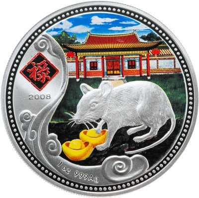 купить Ниуэ 1 доллар (dollar) 2008 Китайский гороскоп - год крысы /крыса в доме/