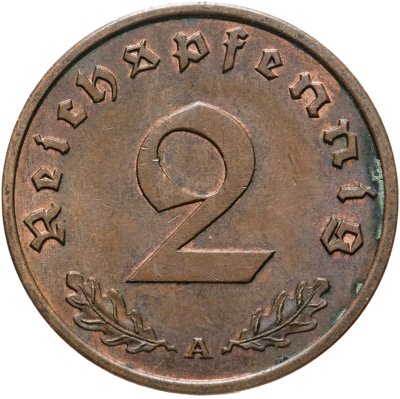 купить Германия (Третий Рейх) 2 рейхспфеннига "А" 1939