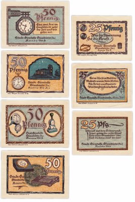 купить Германия (Саксония: Гласхютте) набор из 7 нотгельдов 1921