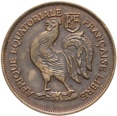 купить Французская Экваториальная Африка 1 франк (franc) 1943