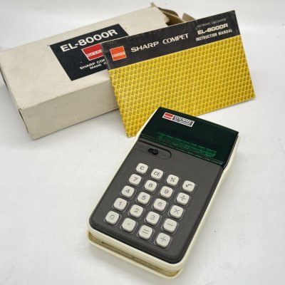 купить Калькулятор EL-8000R в оригинальной коробке (не работает), Sharp Corporation, пластик, картон, Япония, 1980 г.