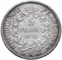 купить Франция 5 франков 1873 A