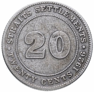 купить Стрейтс Сетлментс 20 центов (cents) 1926