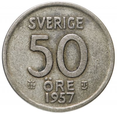 купить Швеция 50 эре (ore) 1957