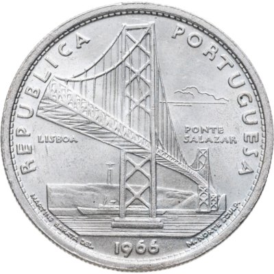 купить Португалия 20 эскудо (escudos) 1966 "Открытие моста Антониу Салазара"